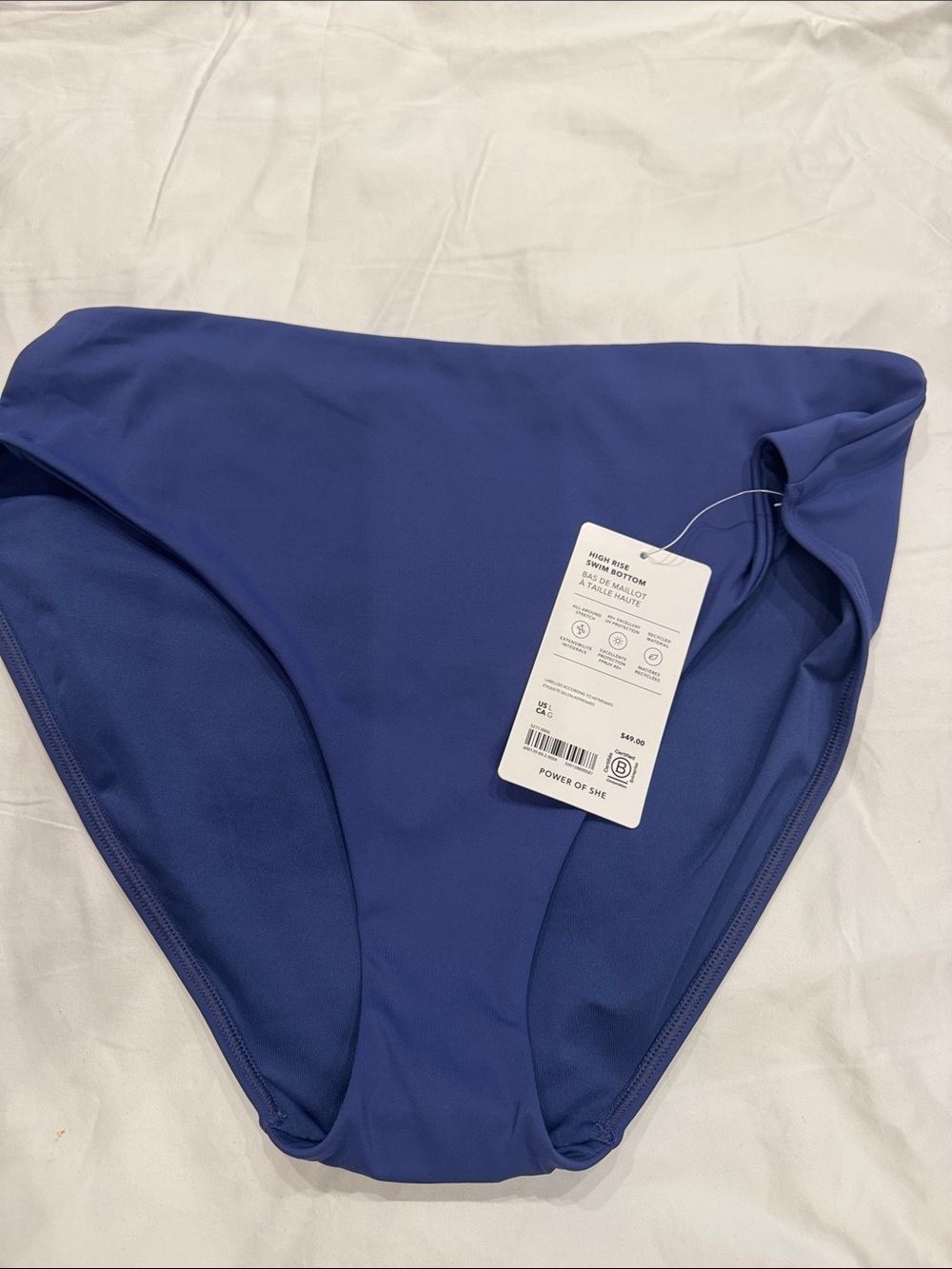 Athleta High-Rise Bikini Bottoms in Royal Blue